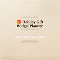 🎁 Holiday Gift Budget Planner