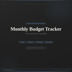 💰 Monthly Budget Tracker