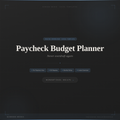 💵 Paycheck Budget Planner