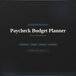 💵 Paycheck Budget Planner