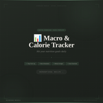 📊 Macro & Calorie Tracker