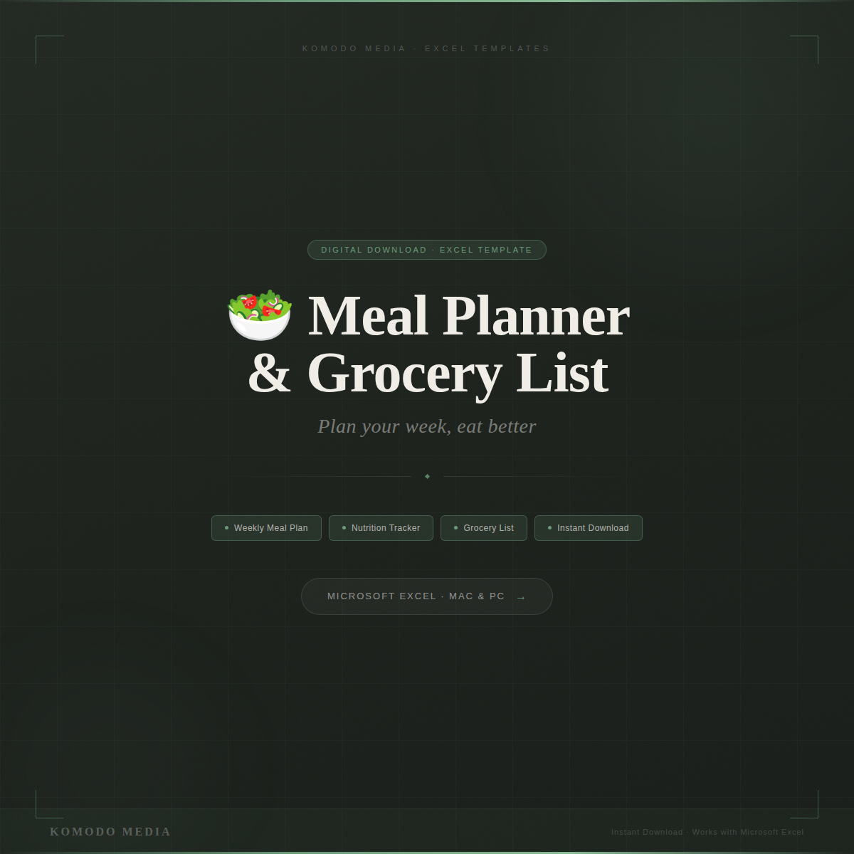 🥗 Meal Planner & Grocery List